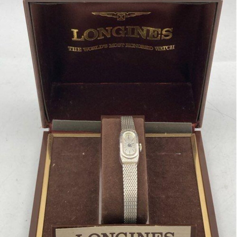 Vintage Women's IOB Longines Manual Analog Gold Plated Wristwatch